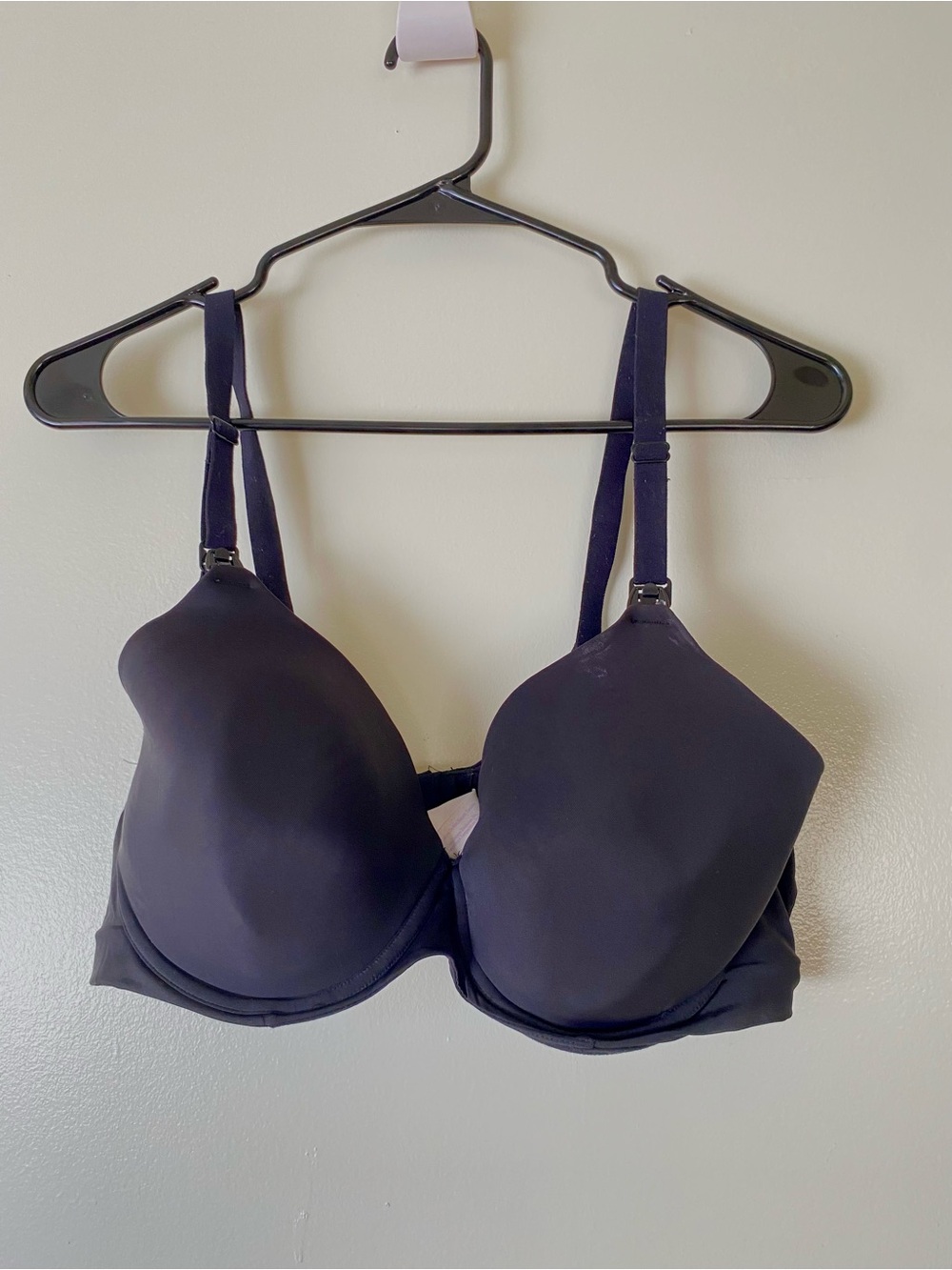 JOYSPUN Women's Black Maternity Nursing T-Shirt Bra With Flex Cup Size 40C